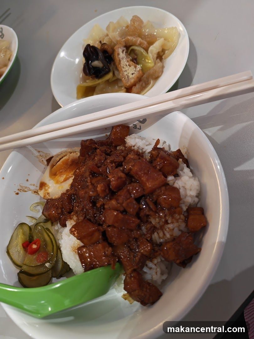 Braised Pork Rice with Side Dishes