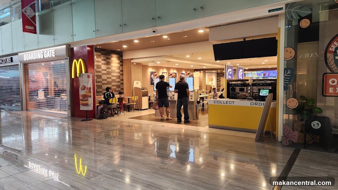 McDonald's Interior with Self-Order Kiosks