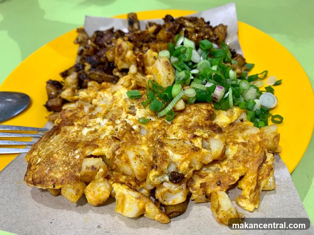 Fried Carrot Cake with Scrambled Eggs