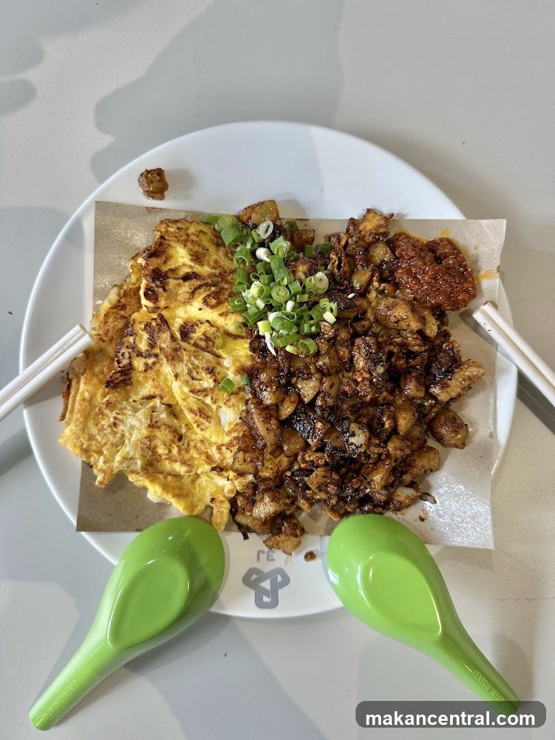 Fried Carrot Cake with Omelette