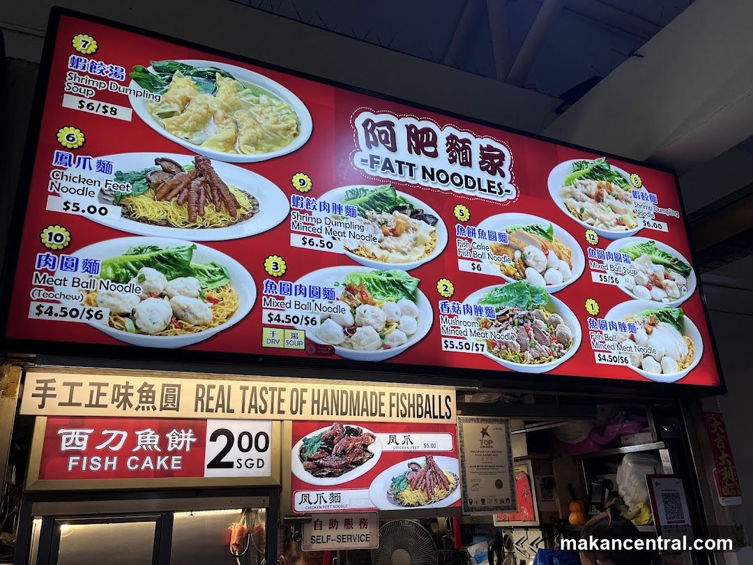 Fatt Noodles Menu