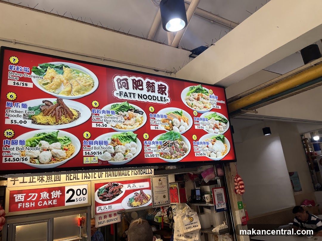 Fatt Noodles Menu