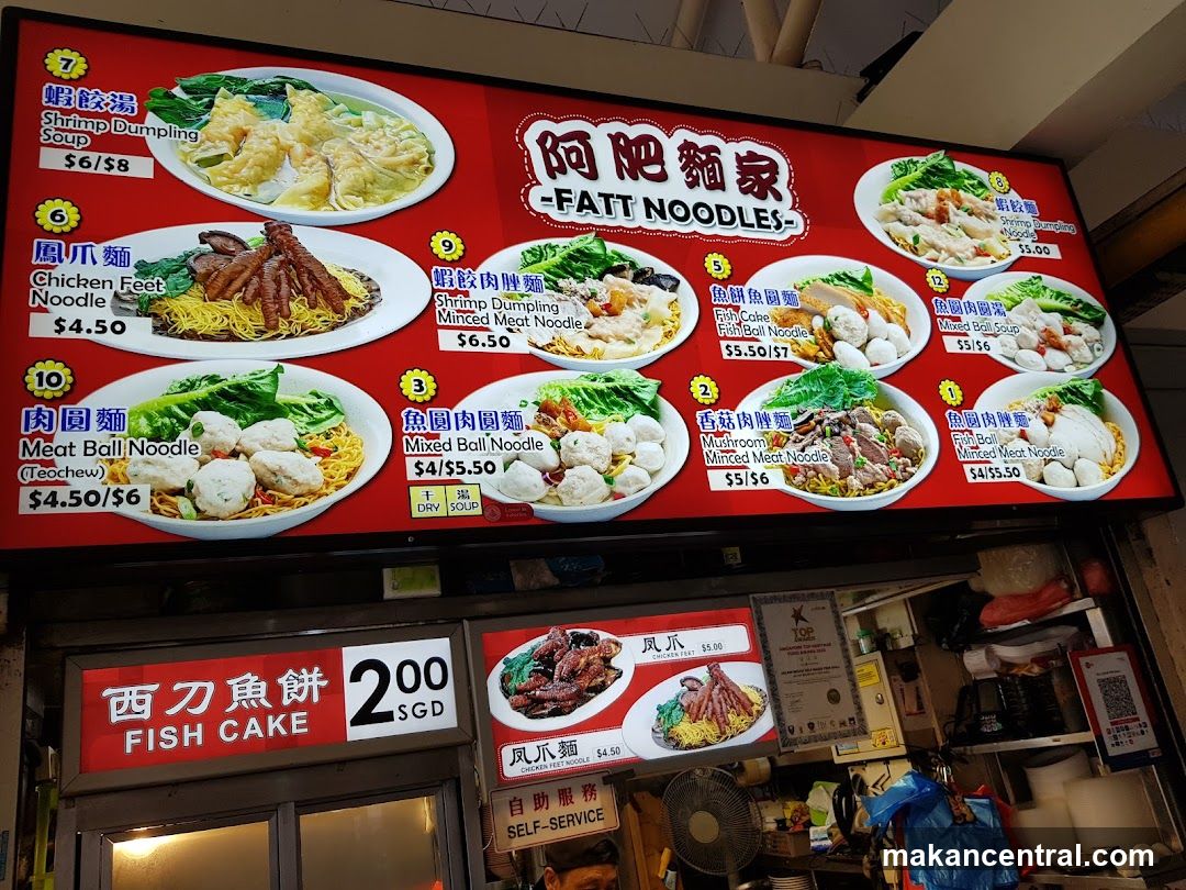 Fatt Noodles Menu