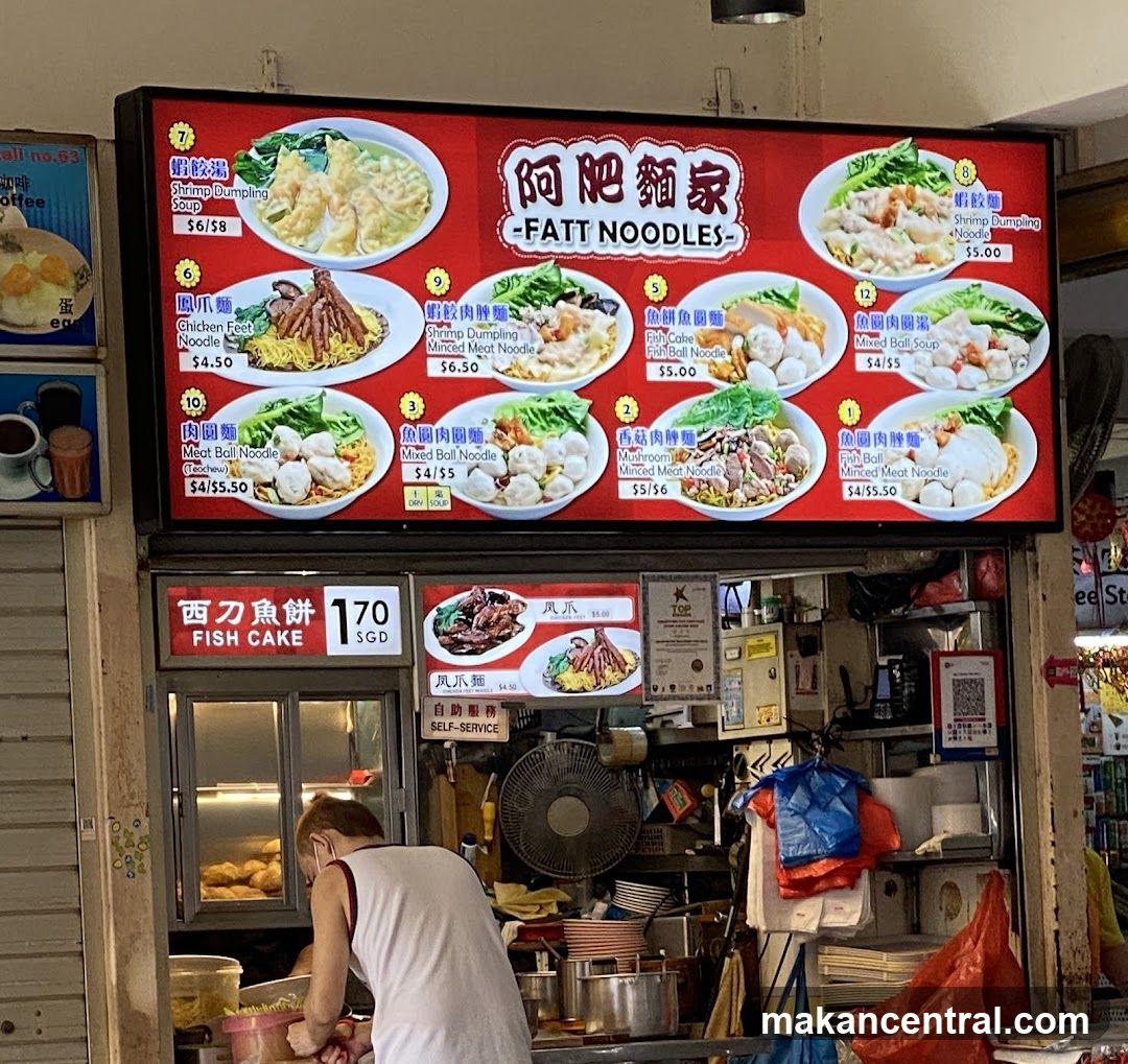 Fatt Noodles Menu