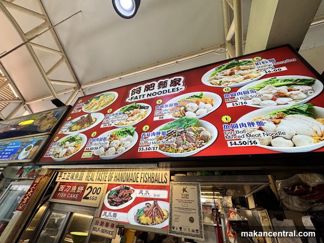 Fatt Noodles Menu