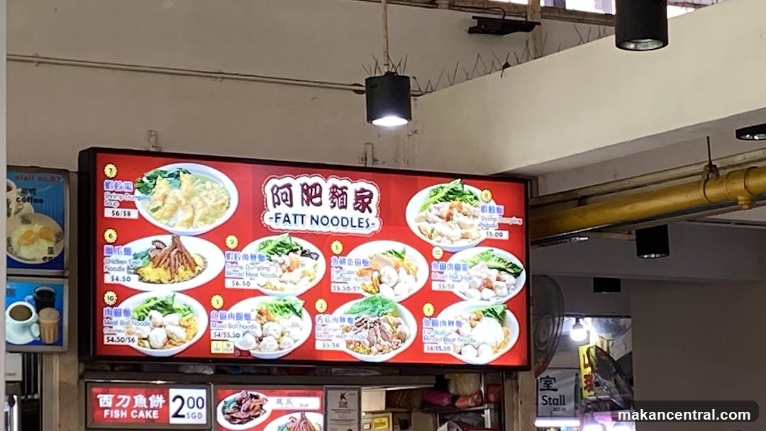 Fatt Noodles Menu