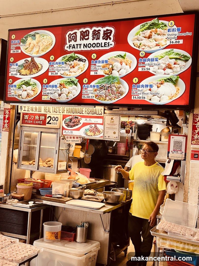 Fatt Noodles Menu and Food Stall