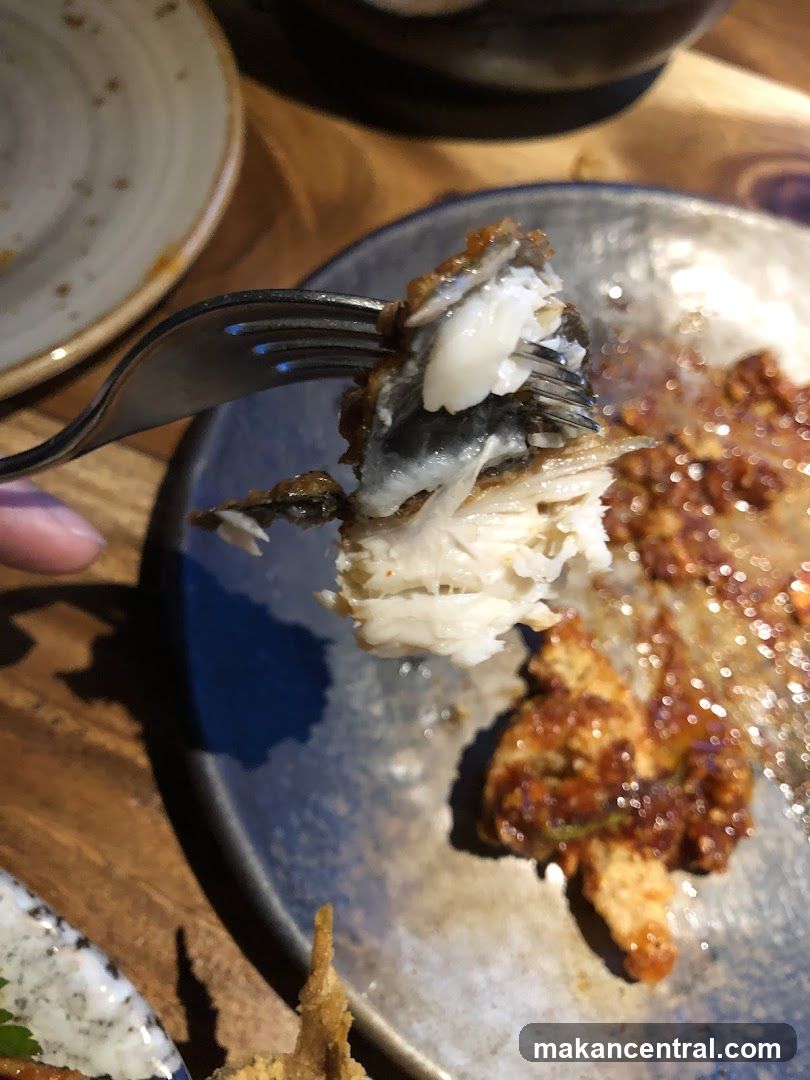 Fried Fish on Fork