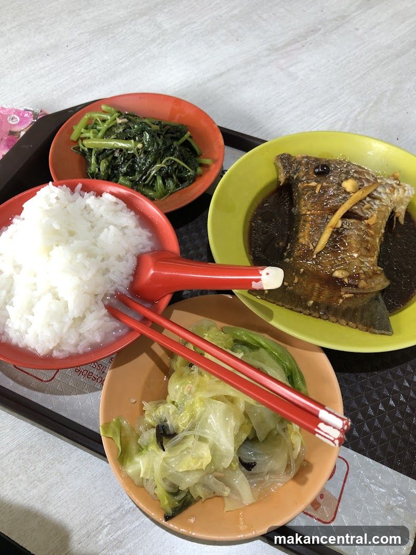 Meal with Fish and Vegetables