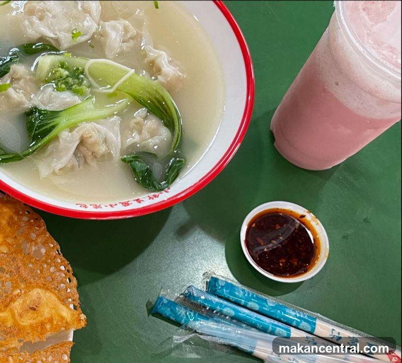 Wonton Soup and Drink