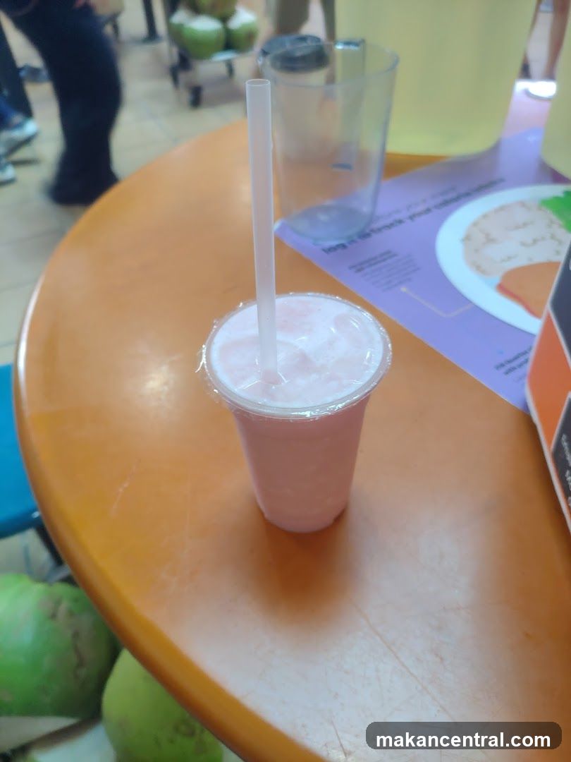 Pink Drink with Straw