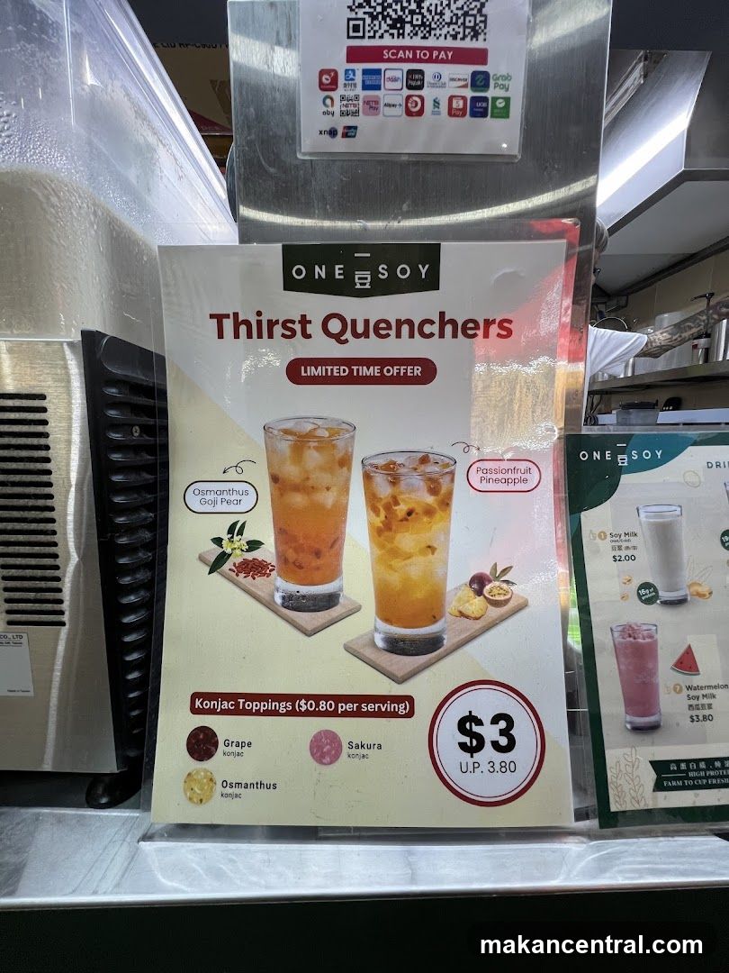 One Soy Thirst Quenchers Menu