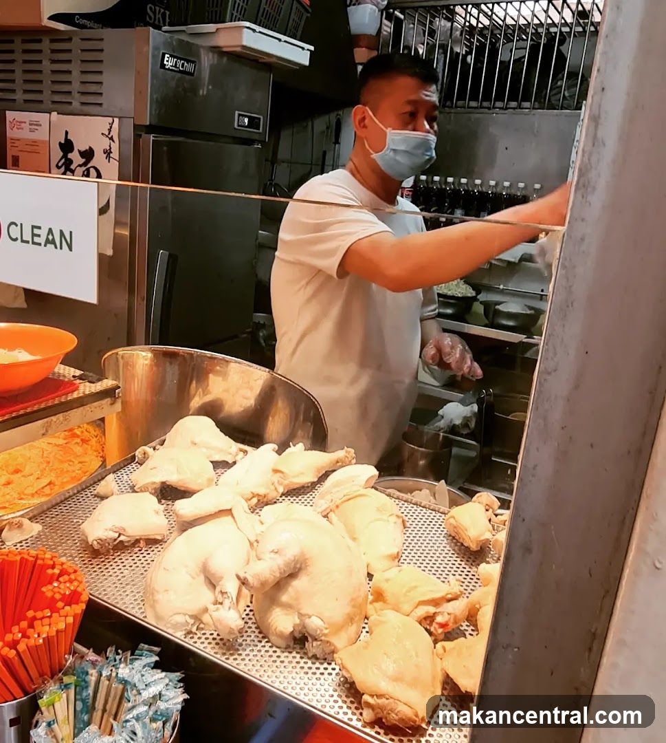 Cooked Chickens on Display