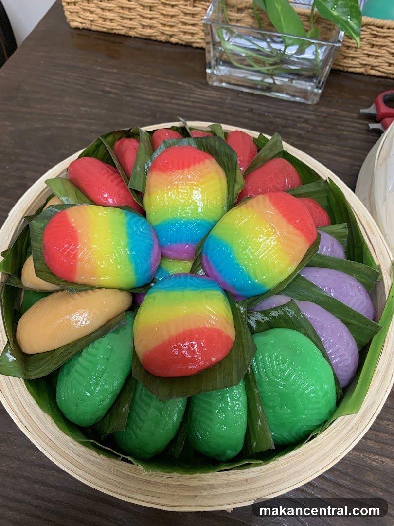 Assortment of Colorful Kueh