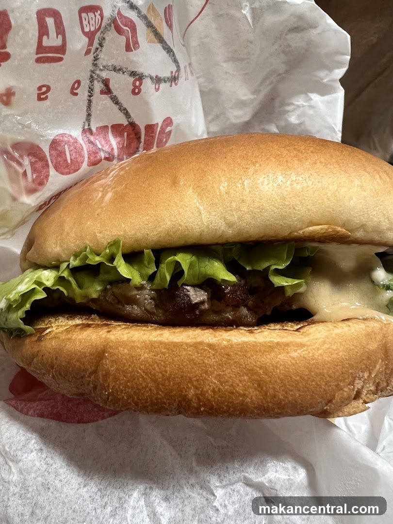 Burger with Lettuce and Sauce