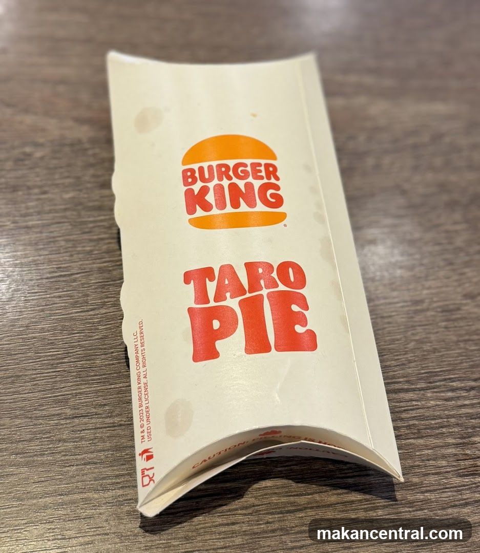 Burger King Taro Pie Packaging