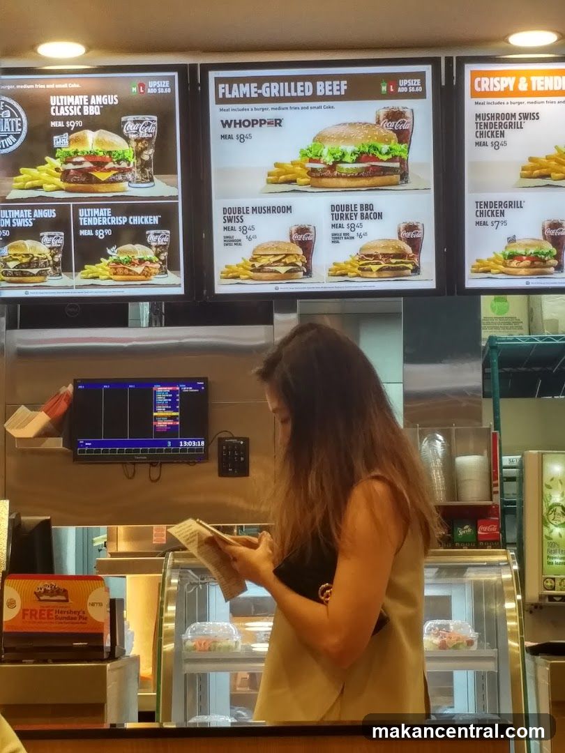 Fast Food Menu Display