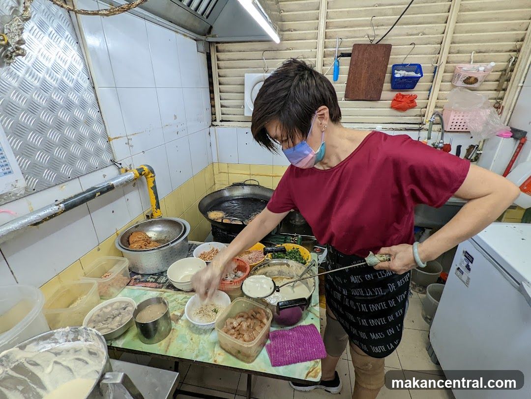 Cook preparing food