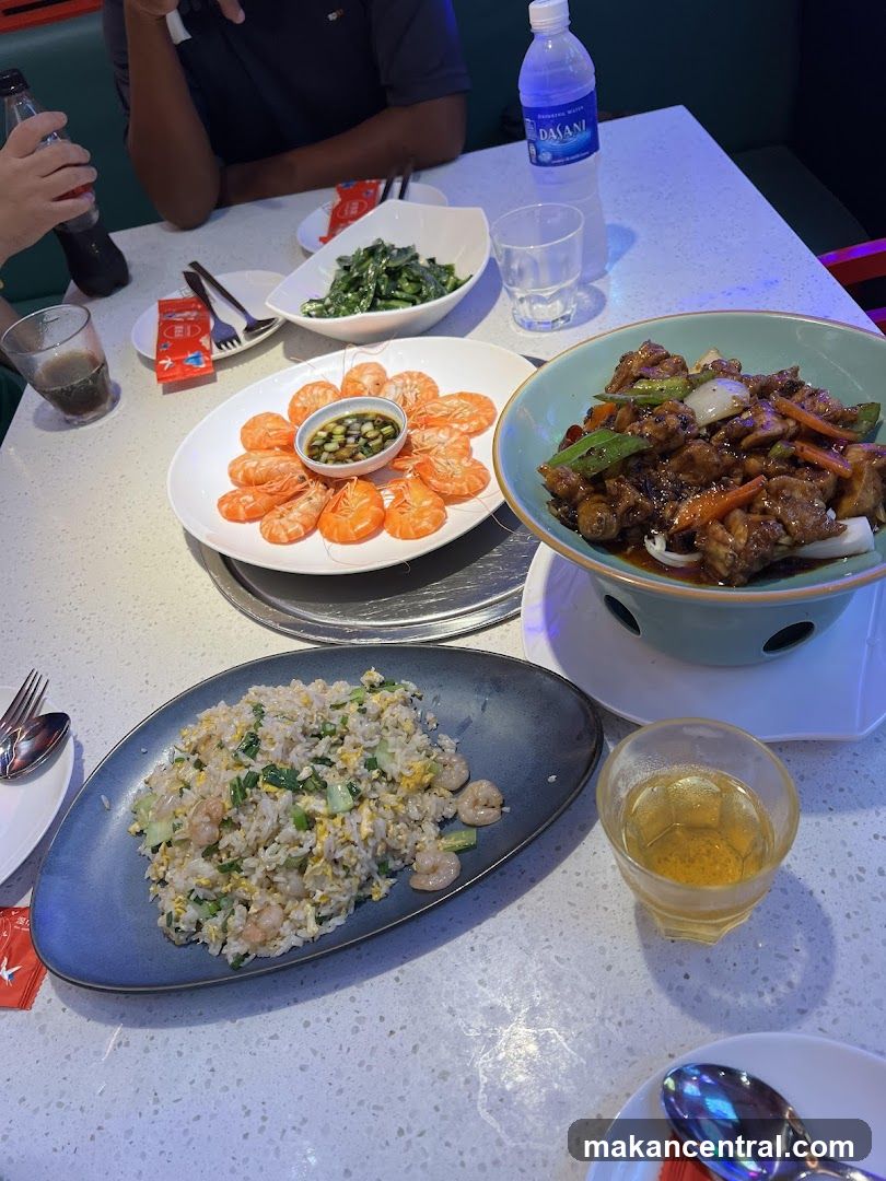 Table with Chinese Food