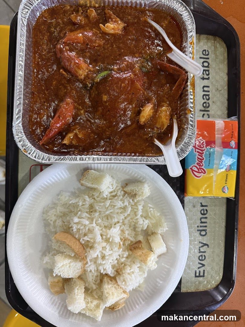 Crab with Sauce and Rice