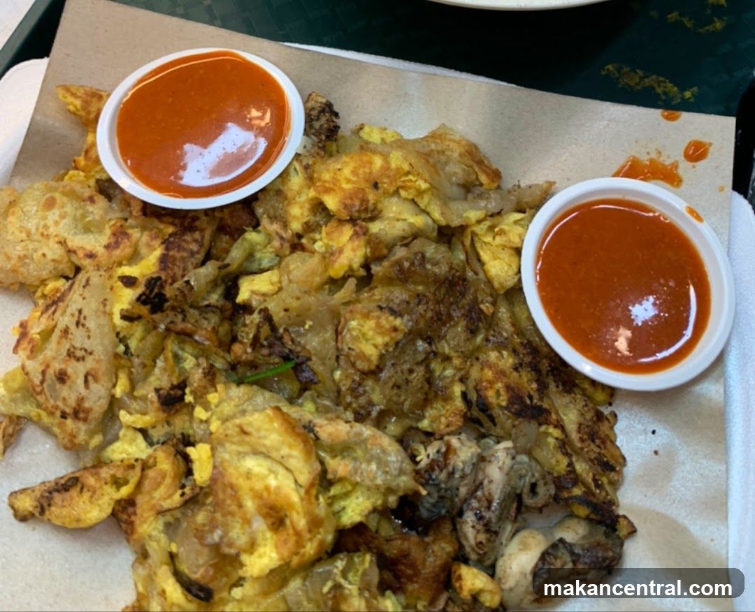 Oyster Omelette with Chili Sauce