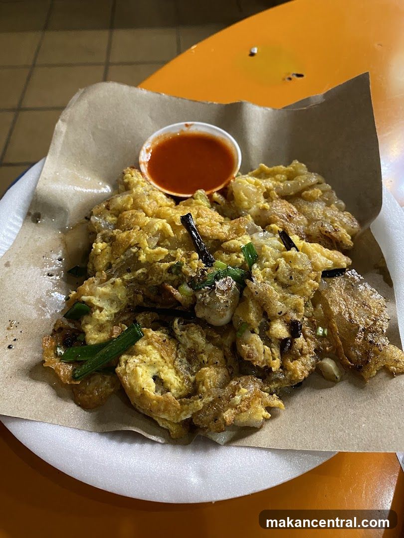 Oyster Omelet with Chili Sauce