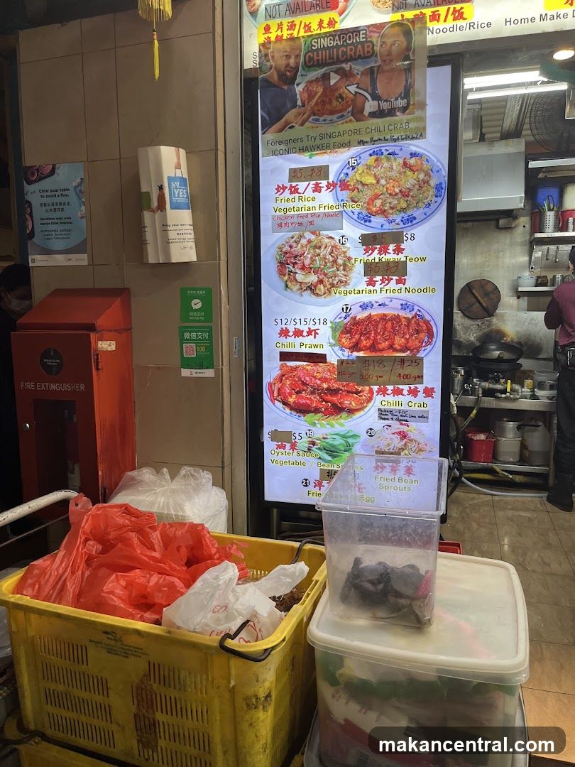Singapore Chili Crab Menu