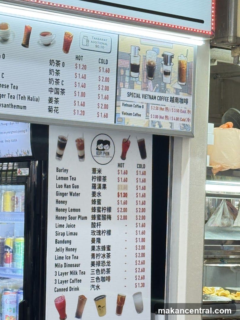 Kopi Phin Menu