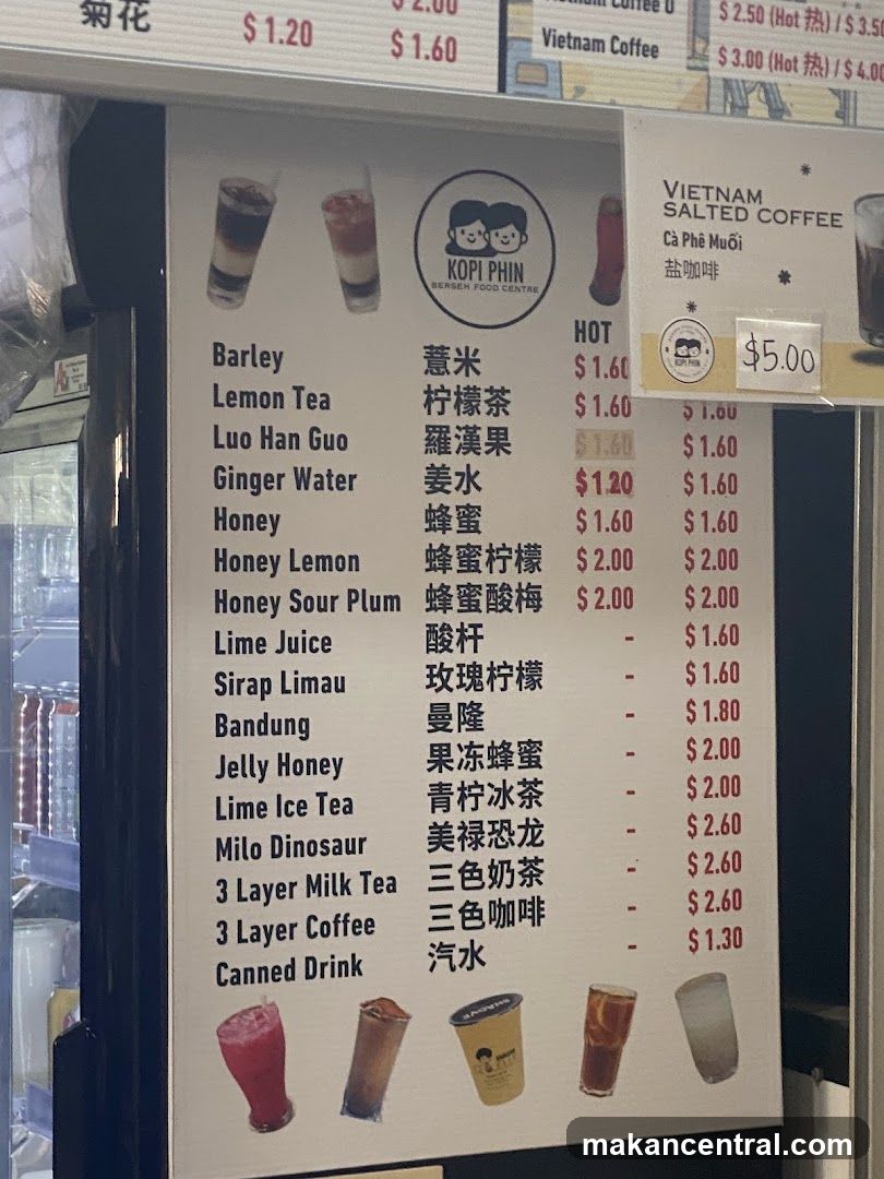Kopi Phin Menu