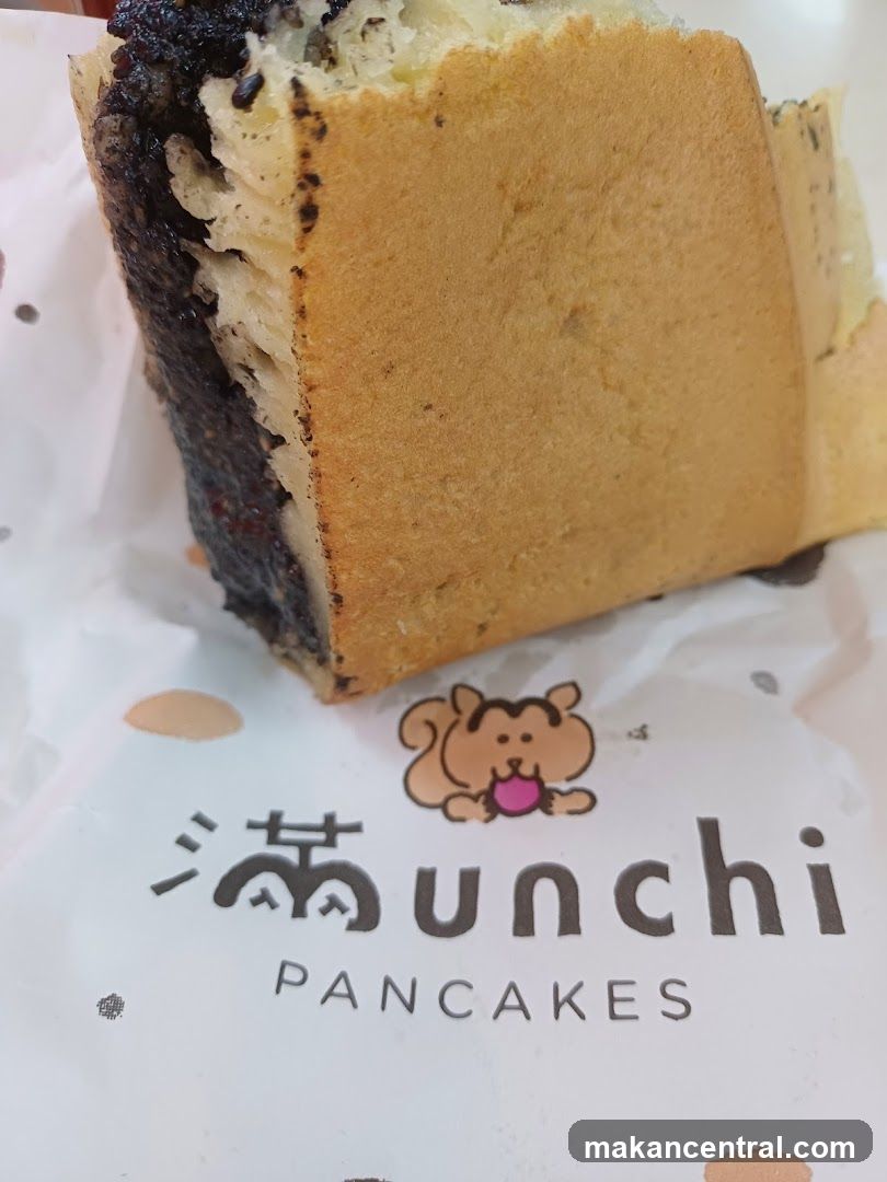 Pancake with dark filling
