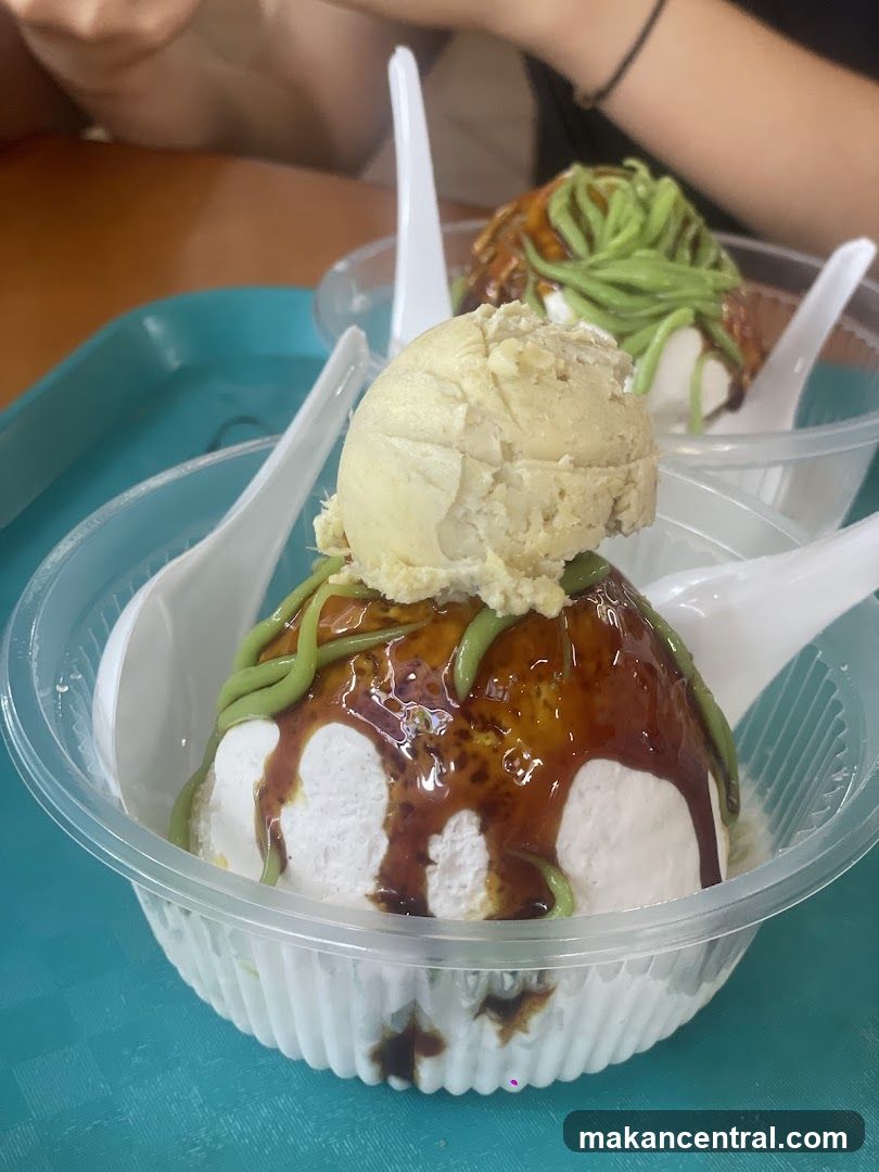 Dessert with Ice Cream and Toppings