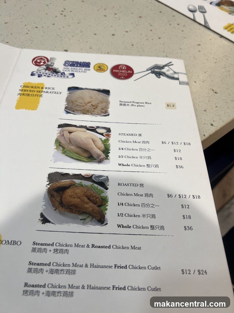 Chicken & Rice Menu
