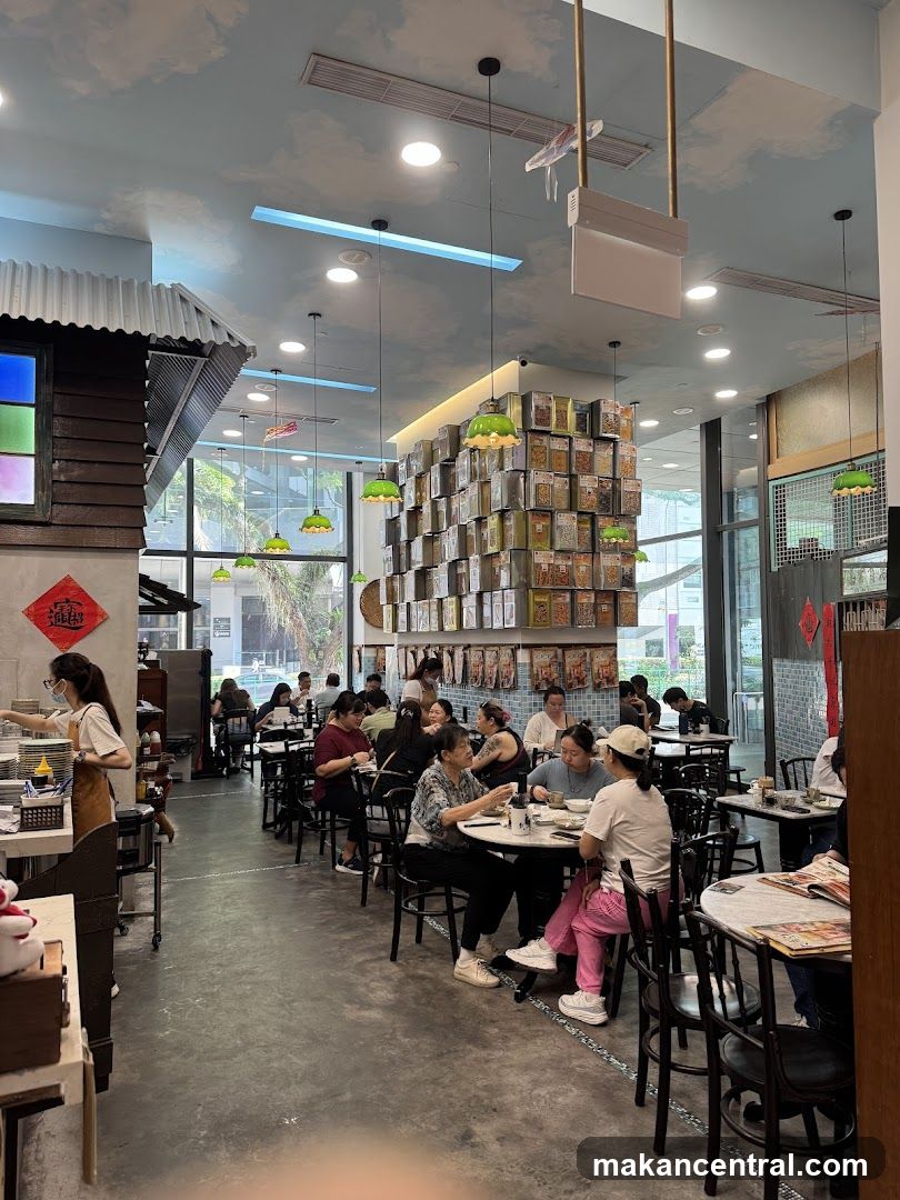 Restaurant Interior with Patrons