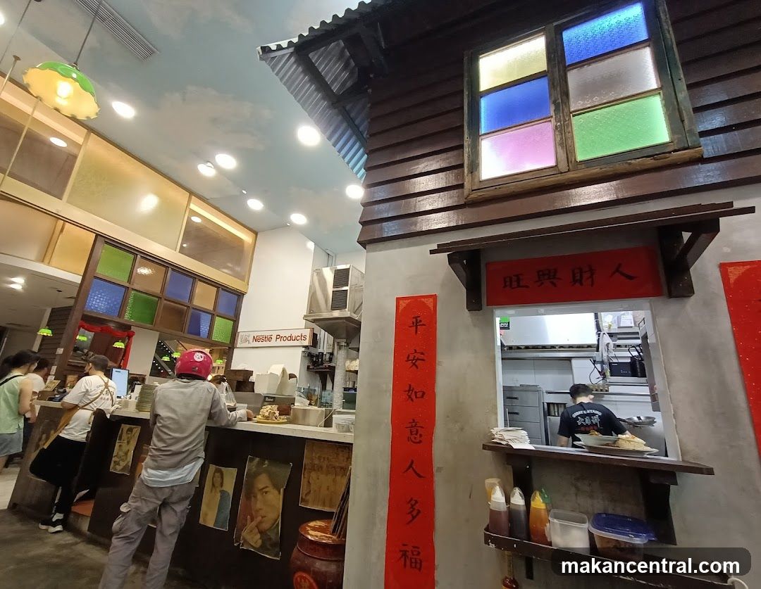 Restaurant Interior with Serving Counter