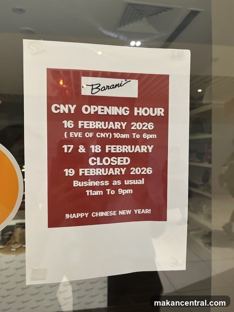 CNY Opening Hours Sign