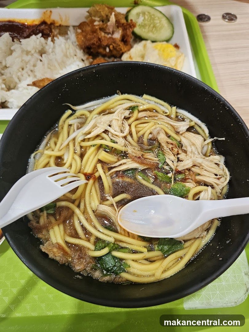 Noodle Soup and Rice Dish