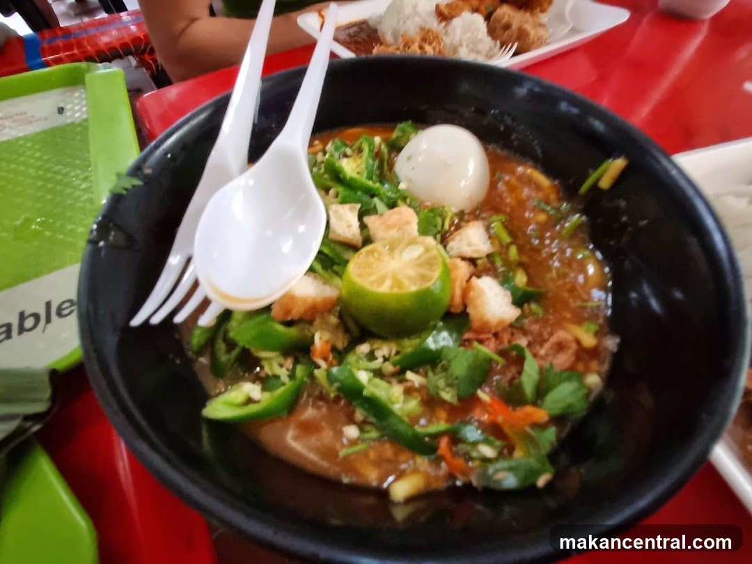 Bowl of Noodles with Egg and Lime