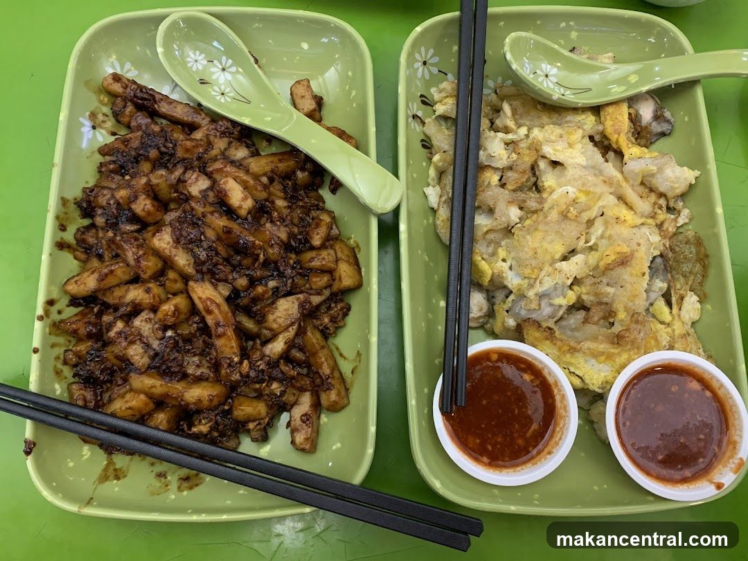 Fried Radish Cake and Oyster Omelet