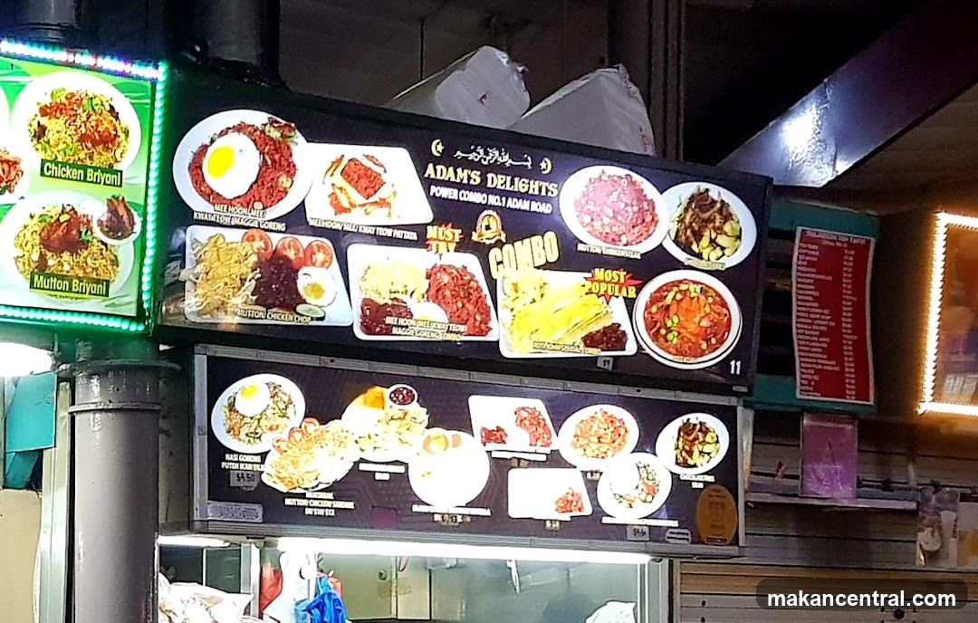 Adam's Delights Menu