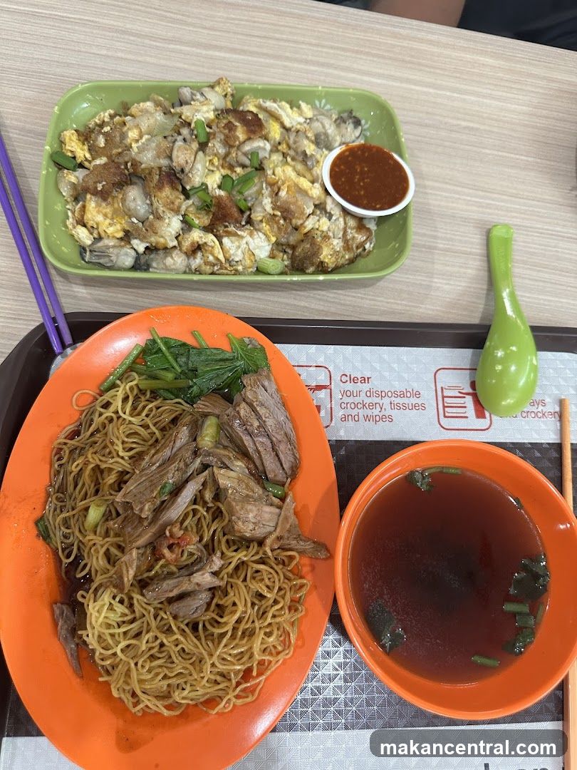 Oyster omelette and duck noodles