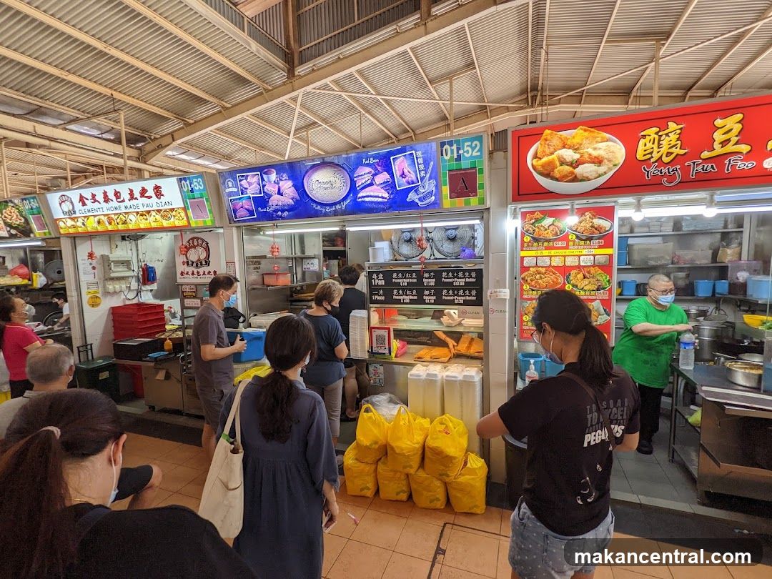 Food stalls in a market
