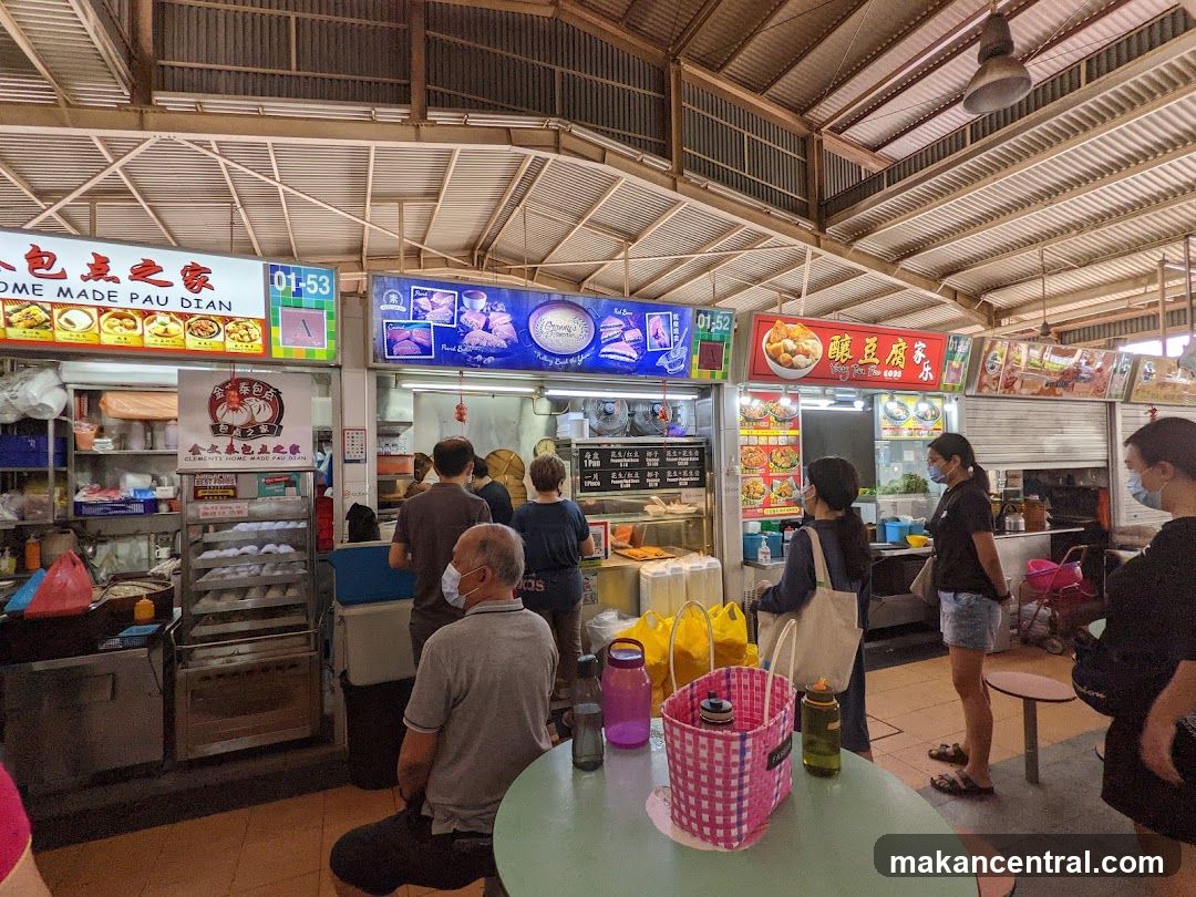Food stalls in a market
