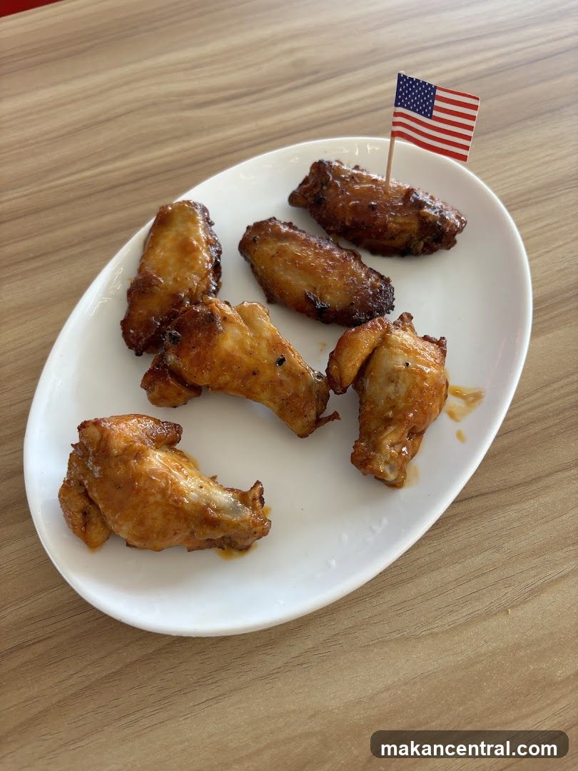 Chicken Wings with American Flag
