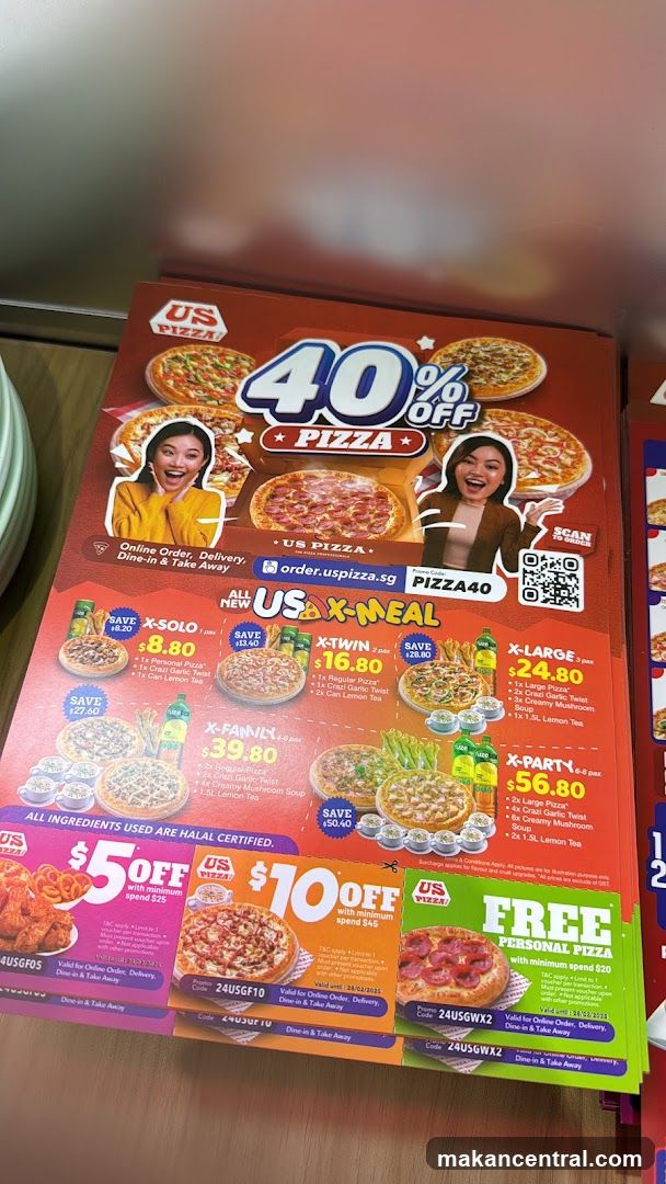 US Pizza Promotion Flyer