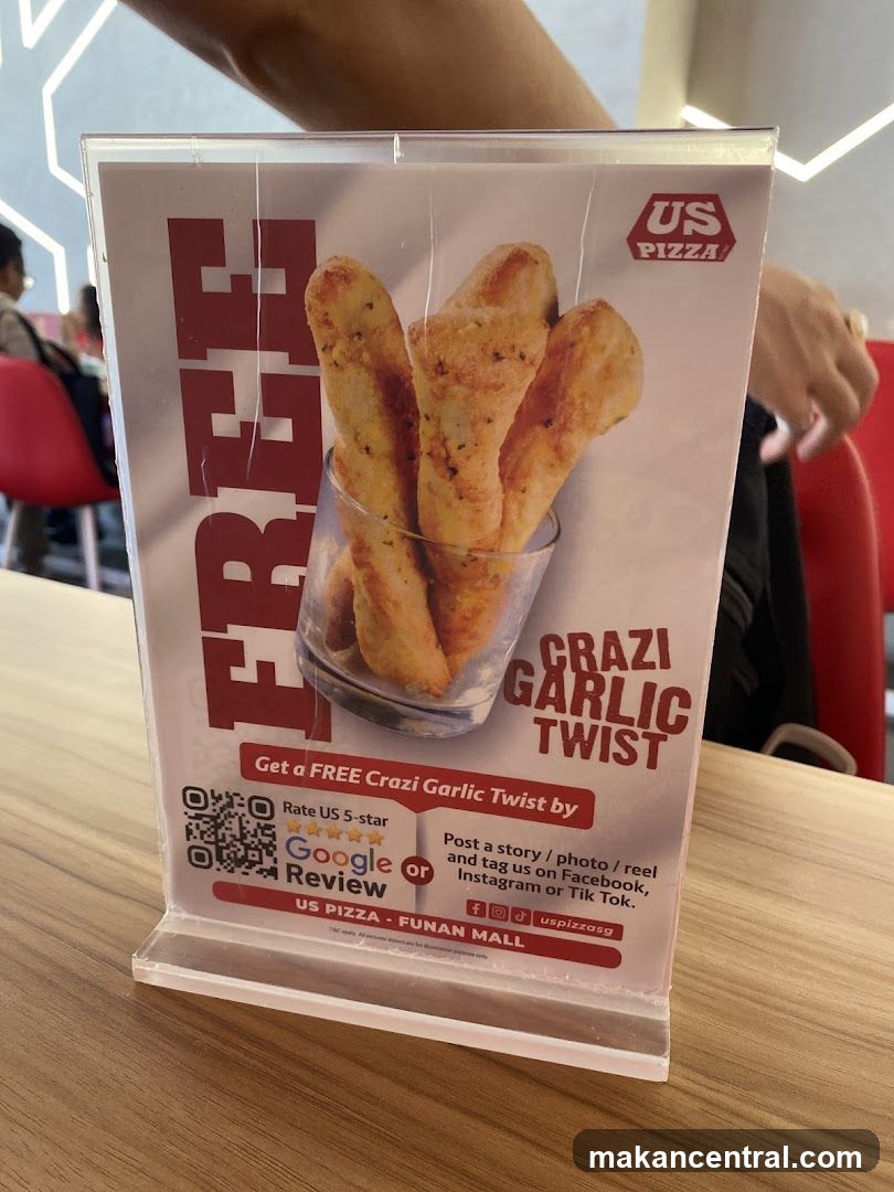 US Pizza Crazi Garlic Twist Promotion