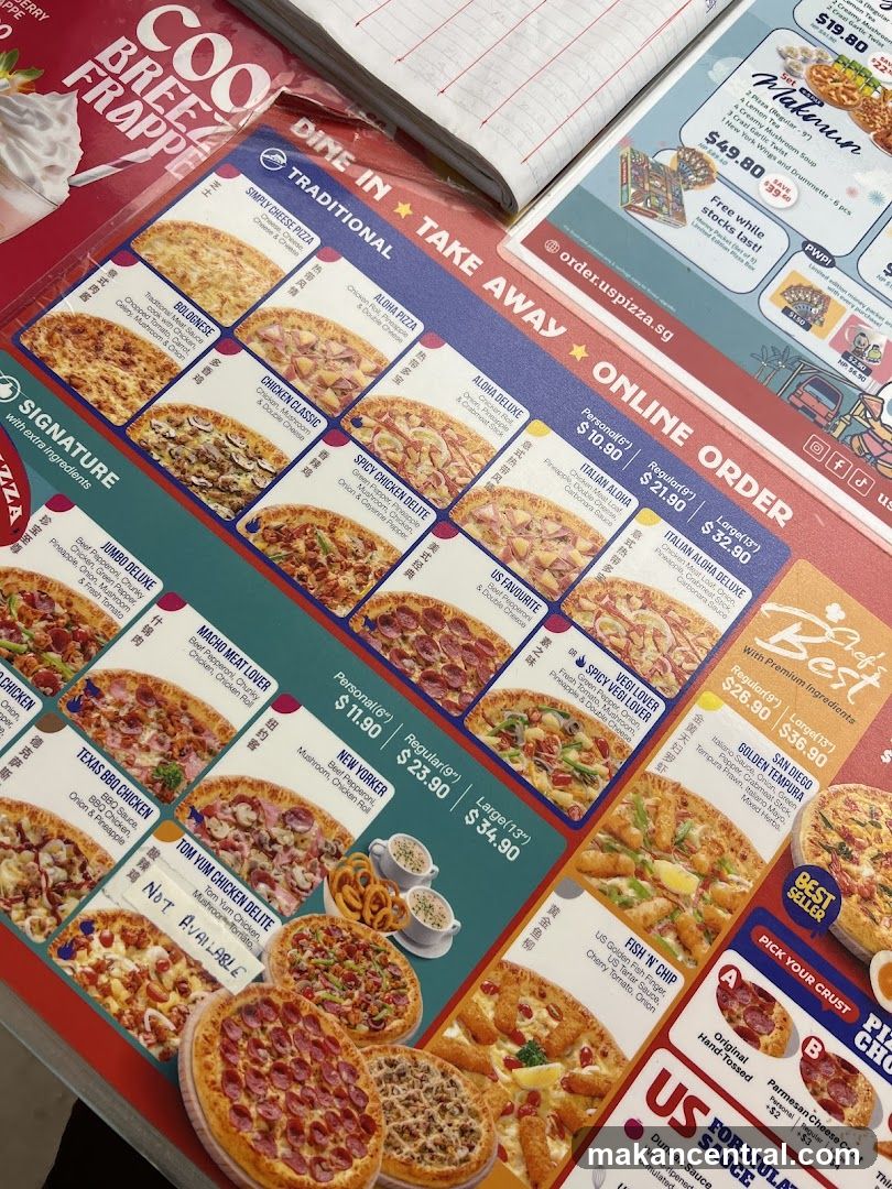 US Pizza Menu