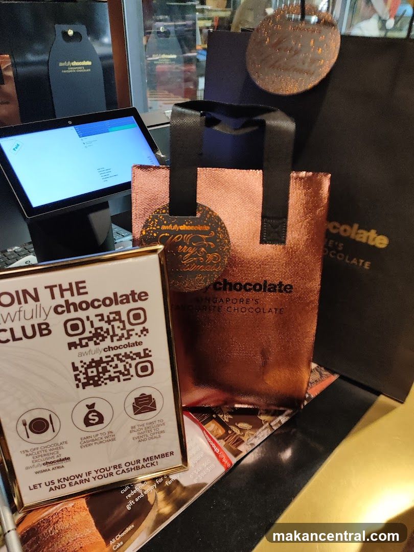 Awfully Chocolate promotional display