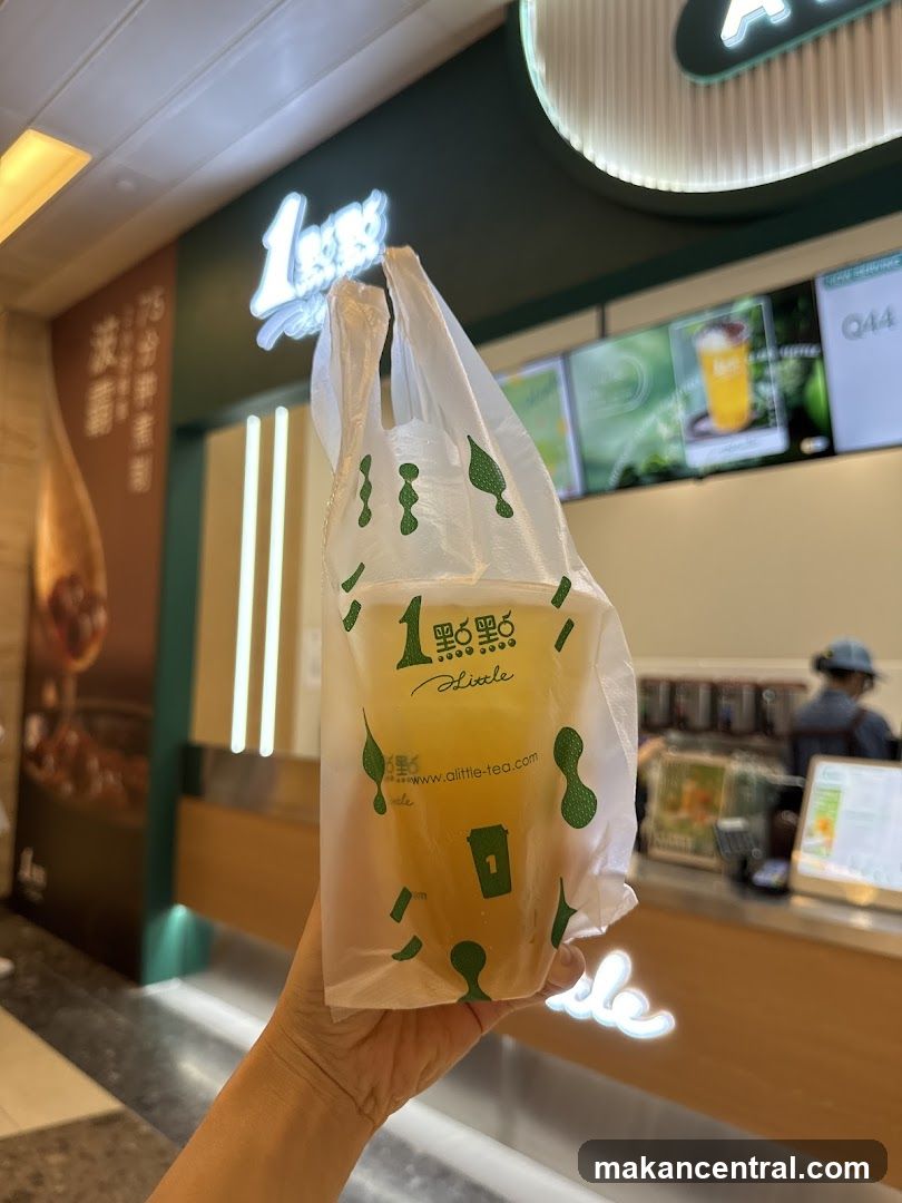 Drink in a branded bag