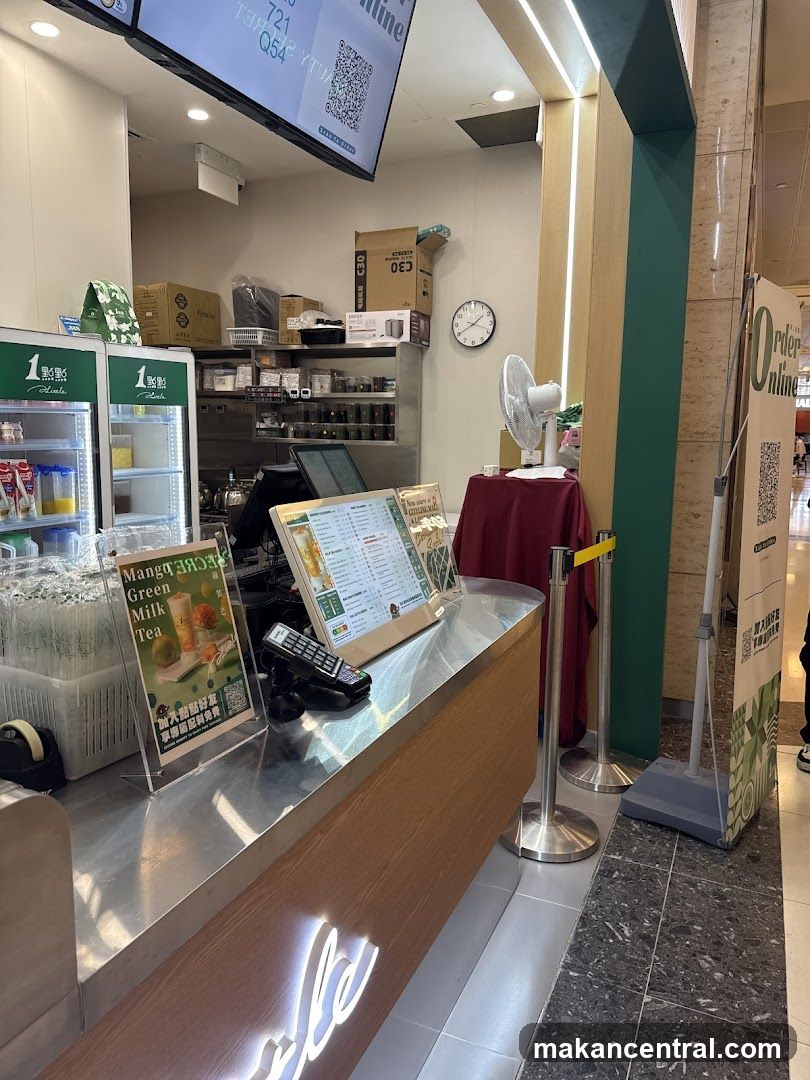 Counter with drinks and menus