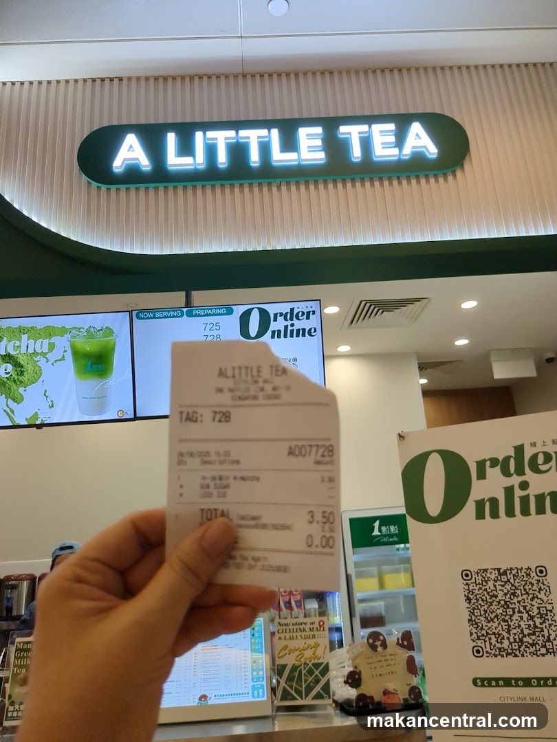 Receipt from A Little Tea